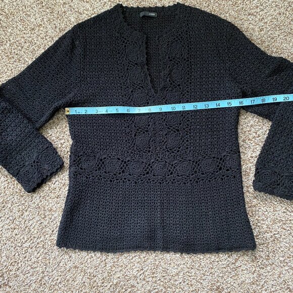 J Crew Crocheted Cotton Sweater, size S - Picture 3 of 4